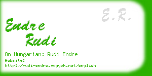 endre rudi business card